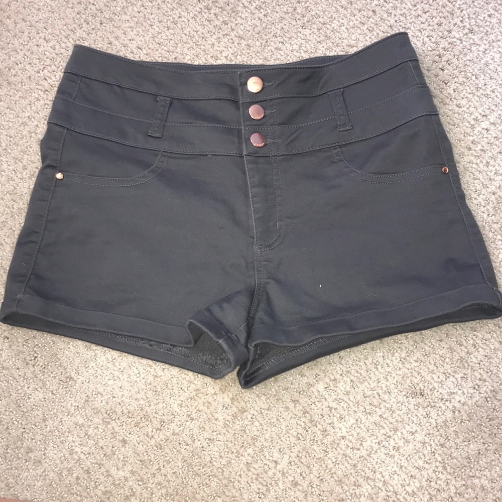 Dark Gray High Waisted Shorts